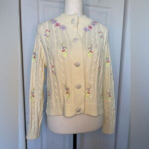 Designer Olivia Rubin Cable Knit Cardigan